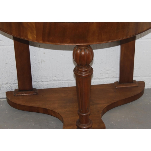 119 - Victorian demi-lune hall table