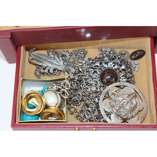 1211 - Box of assorted costume jewellery