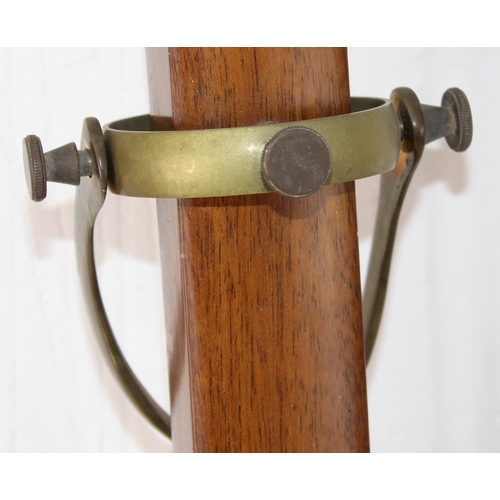 1357 - A 20th century wooden cased stick barometer on Gimbled mounts