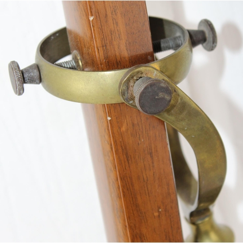 1357 - A 20th century wooden cased stick barometer on Gimbled mounts