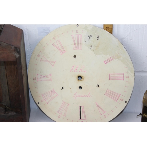 1365 - An antique Fusee wall clock in parts, for spares