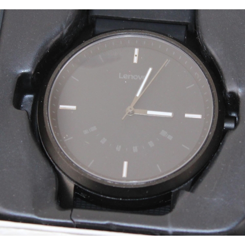 1366 - Boxed smart watch with charging lead and Lenovo Watch 9 smart watch also in box. (2 items)