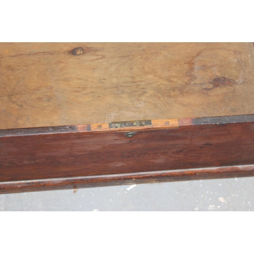 14 - Antique stained pine trunk