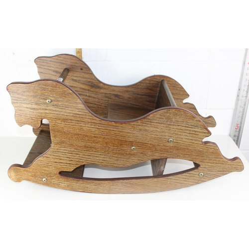 1402 - A wooden rocking horse