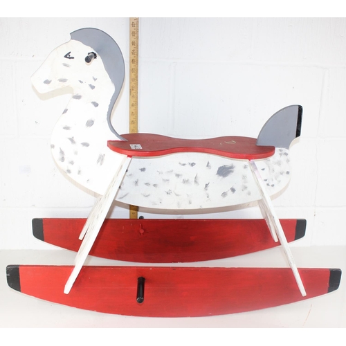 1403 - A painted wooden rocking horse