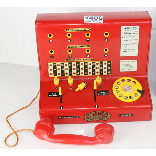 1406 - Vintage Toy Town Telephone Exchange Made By Codeg and some Original Box