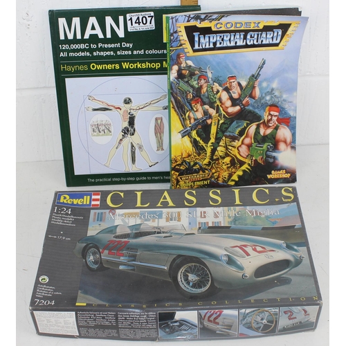 1407 - Warhammer Codex, Haynes manual for a Human and a Mercedes model kit