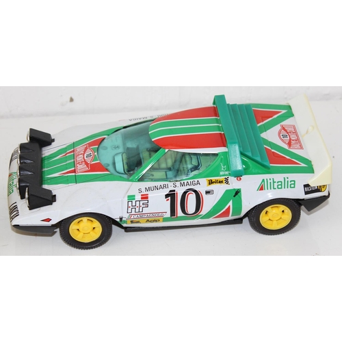 1411 - A Rare Joustra Lancia Stratos HF rally car tin plate friction toy car in original box