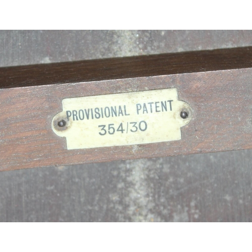 144 - Edwardian extending dining table with impressive ball and claw feet bearing a provisional patent num... 