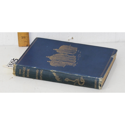 1505 - The Jungle Book by Rudyard Kipling - A 1894 first edition of The Jungle Book with illustrations by J... 