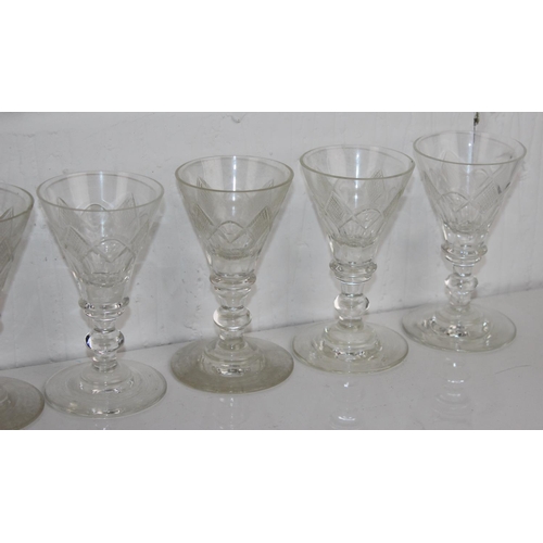 1604 - A qty of Victorian and later drinking glasses etc