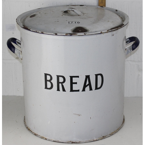 1716 - A 20th century enamel bread bin