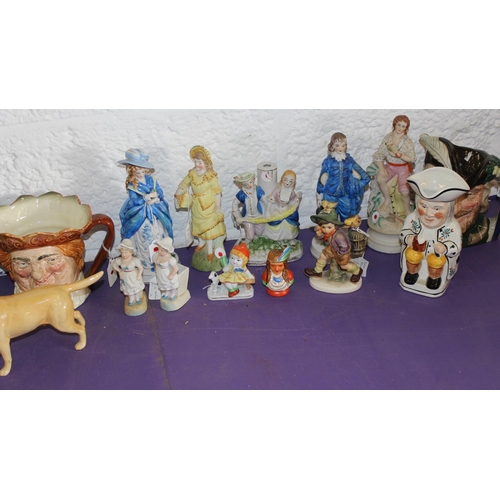 1755 - A large qty of assorted glass and ceramics to inc Beswick Labrador, Spode figures and crystal decant... 