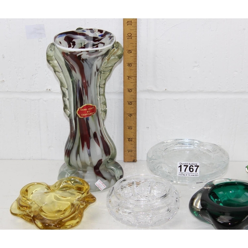 1767 - Qty of retro glassware to inc Whitefriars