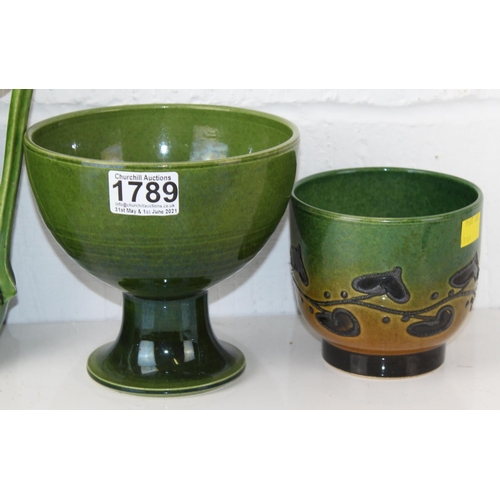 1789 - 4 pieces of antique and later Art Pottery in the manner of Bretby