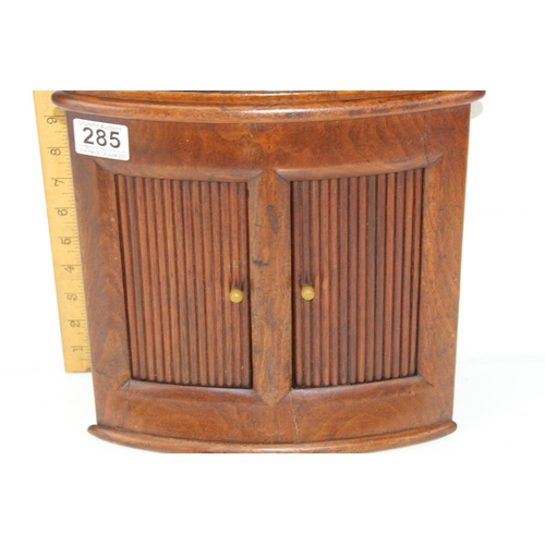 285 - An Art Deco style miniature wooden cabinet