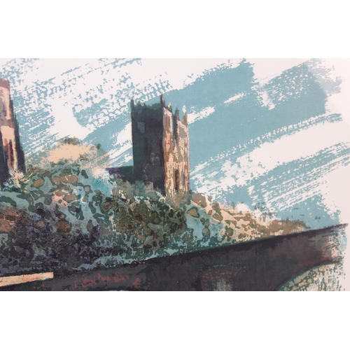 321 - Norman Wade (20th/21st century) Durham Framwellgate Bridge limited edition print  (marked 68/70)