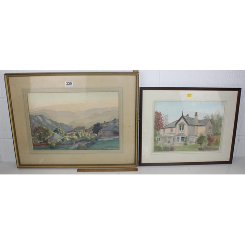 329 - 2 watercolours paintings - E.M.C. Trench & Kenneth Walker