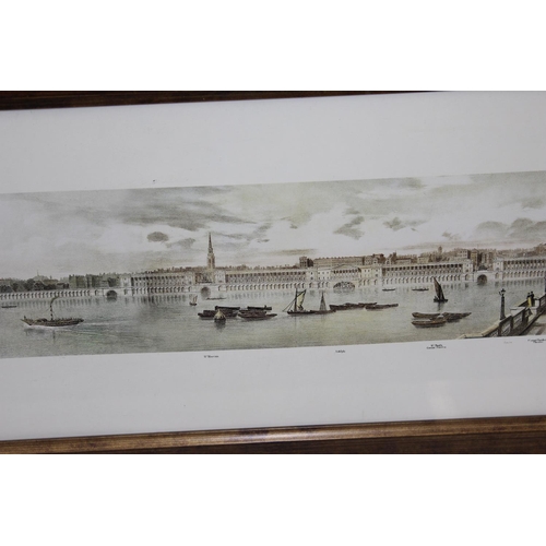 347 - 2 extremely large prints of London & Thames scenes - one after Ackerman