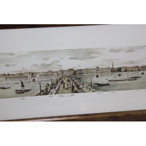 347 - 2 extremely large prints of London & Thames scenes - one after Ackerman