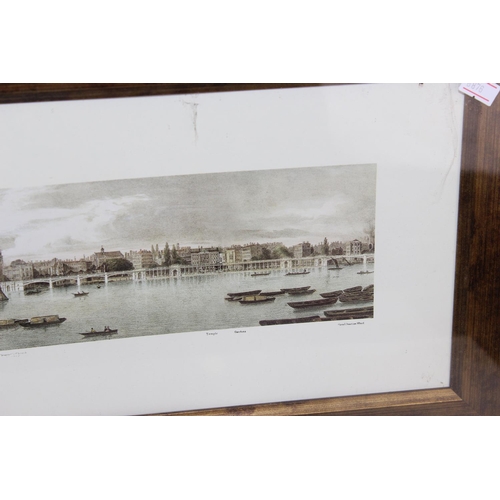 347 - 2 extremely large prints of London & Thames scenes - one after Ackerman