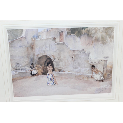 350 - After William Russel Flint - Limited edition print 478/650 of 2 nude ladies in a town square