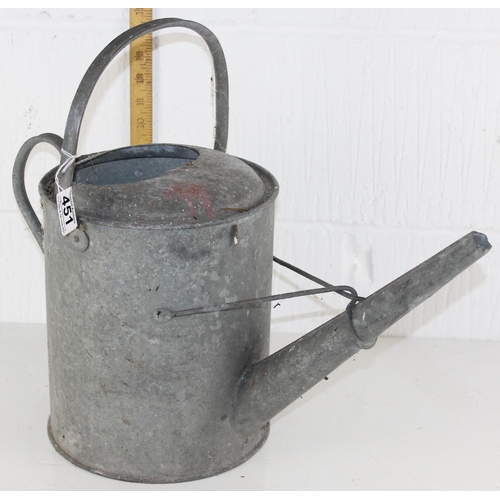 451 - Vintage galvanised watering can