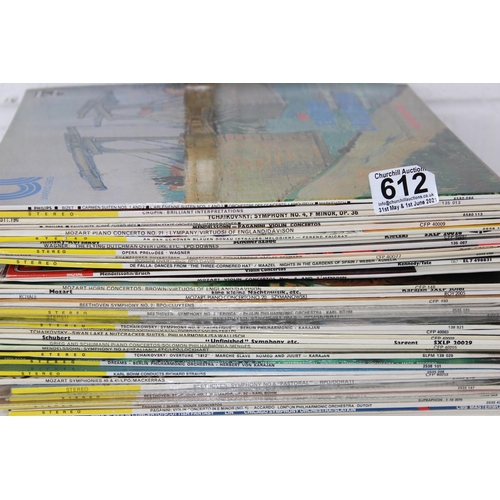 612 - Qty of LP vinyl records, mostly classical