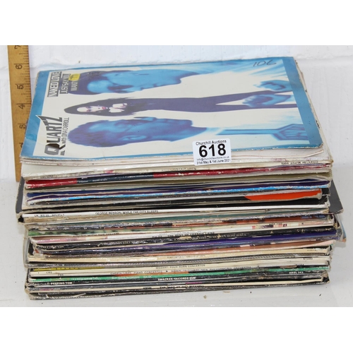 618 - Qty of assorted LP vinyl records/ 12