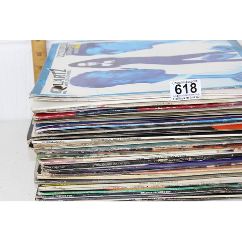 618 - Qty of assorted LP vinyl records/ 12