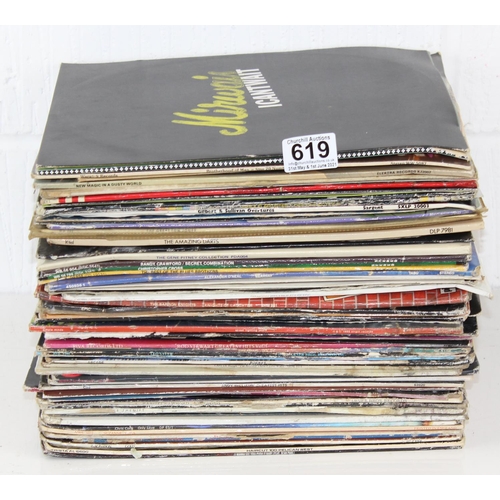 619 - Qty of assorted LP vinyl records/ 12