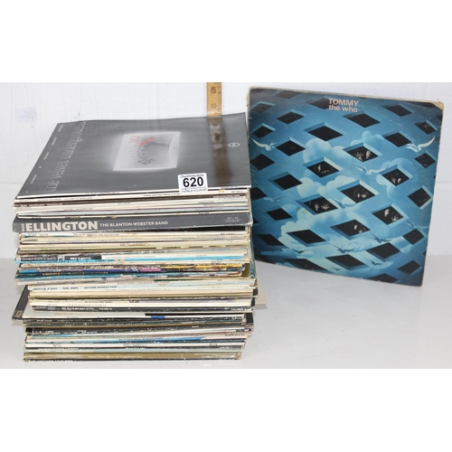 620 - Qty of assorted vinyl records to inc The Who