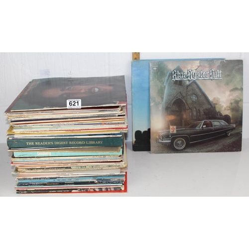 621 - Qty of assorted vinyl records to inc Blue Oyster Cult