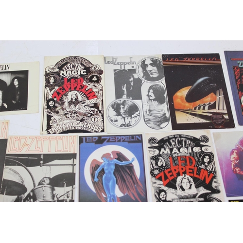 626 - Qty of vintage postcards - mostly Led Zeppelin related, also Doors & Iron Maiden