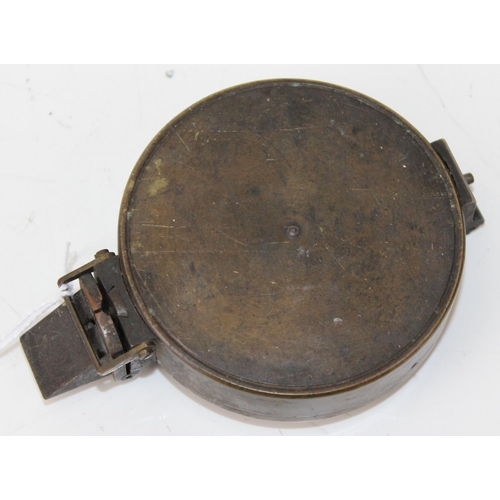 637 - Vintage copper cased marching compass