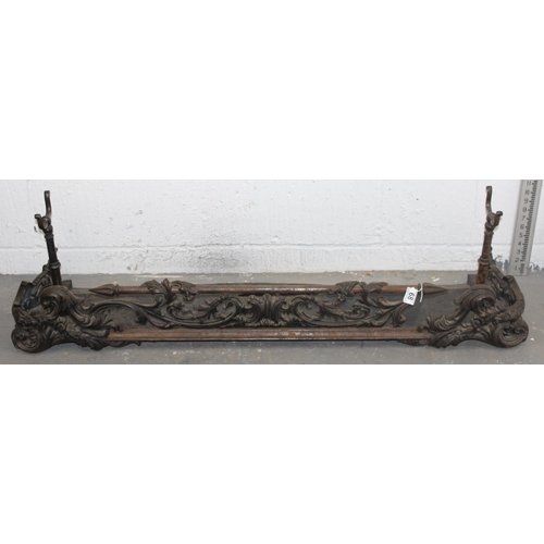 68 - 19th century cast iron fire fender in Rococo design