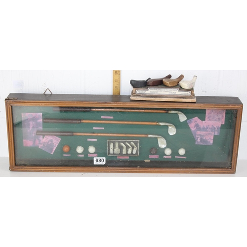 680 - 2 20th century antique style golf displays