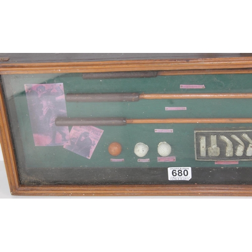 680 - 2 20th century antique style golf displays