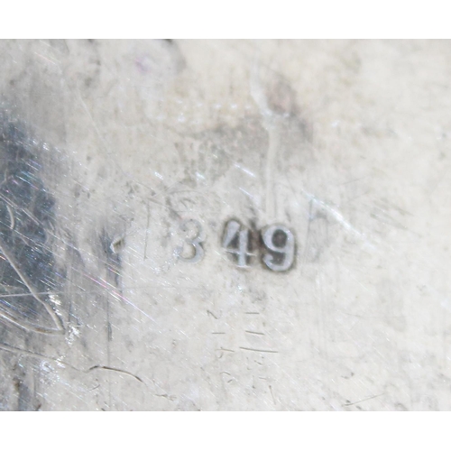 1129 - In the manner of WMF - A vintage silver plated boy looking at frog in pond bowl, unmarked but for nu... 