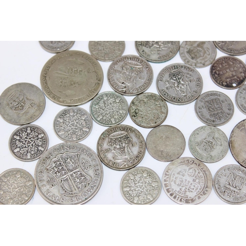 1349a - Qty of assorted pre 1946 coins, Half-Crowns, Shillings and 6d, some pre 1920 - approx 223g gross