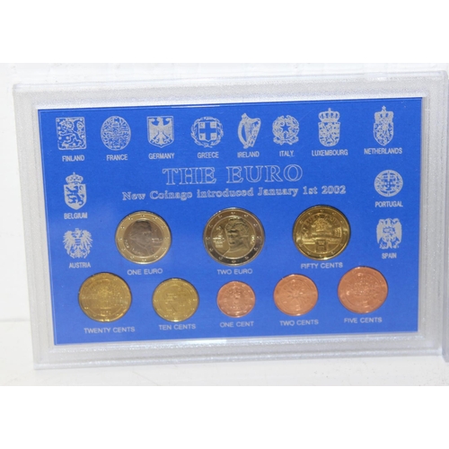 1349o - 3 boxed Euro coin sets - Germany, Austria & Italy