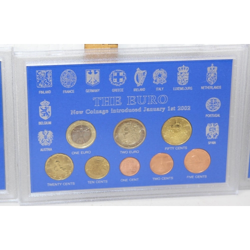 1349o - 3 boxed Euro coin sets - Germany, Austria & Italy