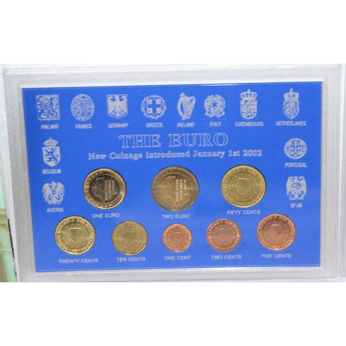 1349p - 4 boxed Euro coin sets - Sweden, Greece, Netherlands & Ireland