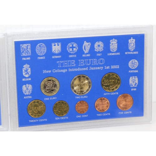 1349p - 4 boxed Euro coin sets - Sweden, Greece, Netherlands & Ireland