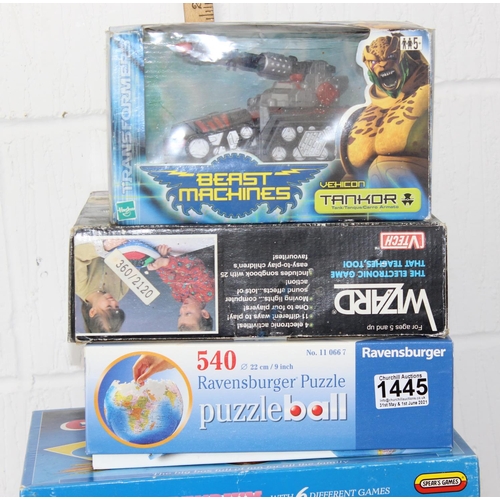 1445 - Qty of assorted toys and games to inc Darth Vader radio