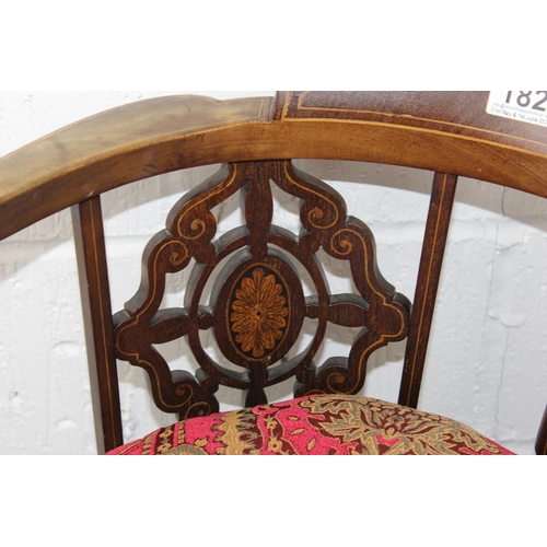 182 - An antique Sheraton Revival armchair with inlay