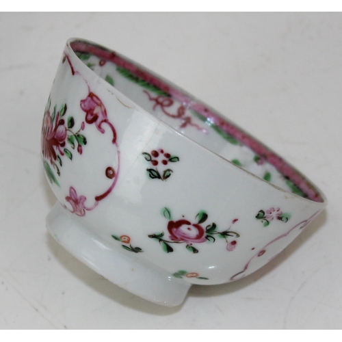 1843 - A qty of Chinese porcelain rice bowls to inc one 19th century example contained on a wooden marquetr... 