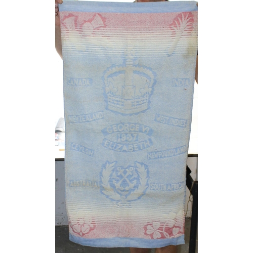 1848 - Two Coronation towels from 1937 – Edward VIII and George VI and a vintage Union Jack.