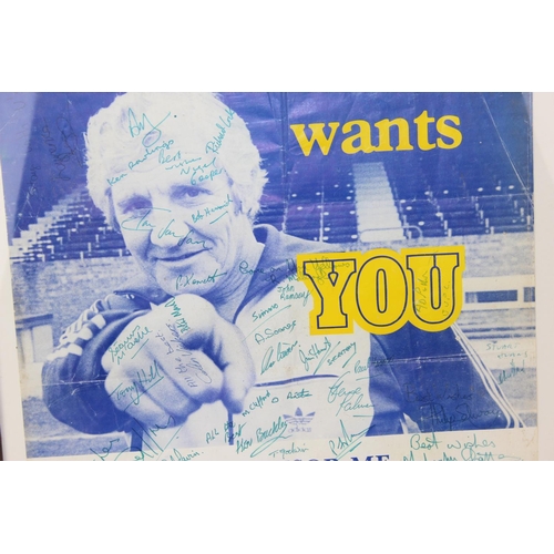 362 - Oxford United 1981 sponsored walk poster bearing lots of signatures