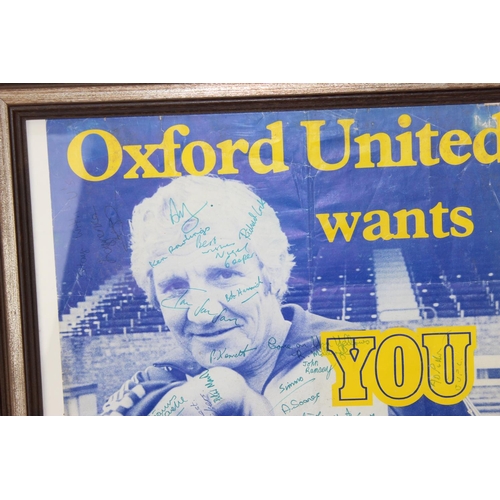 362 - Oxford United 1981 sponsored walk poster bearing lots of signatures